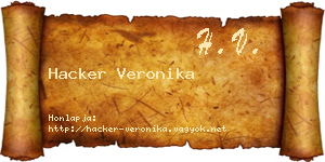 Hacker Veronika névjegykártya